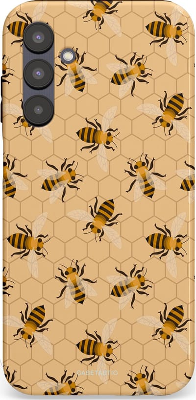 Casetastic Hoesje Geschikt voor Samsung A25 - Stijlvolle Beschermende Duo-layer Case - Zomer Bijen Look