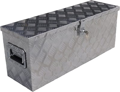 Disselkist aluminium traanplaat 760x235x300 mm - vlinderslot