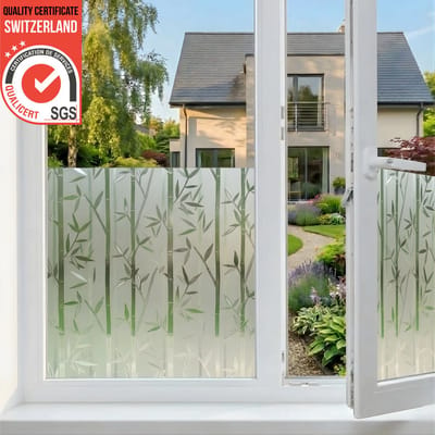 Homewell® Raamfolie HR++ 60x200cm - Zonwerend & Isolerend - Statisch - Bamboe