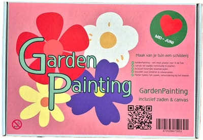 GardenPainting Hart – Bloemen Zaaipatroon Canvas – DIY Bloemen Kunst – Creatief Tuin Cadeau – Geschenk
