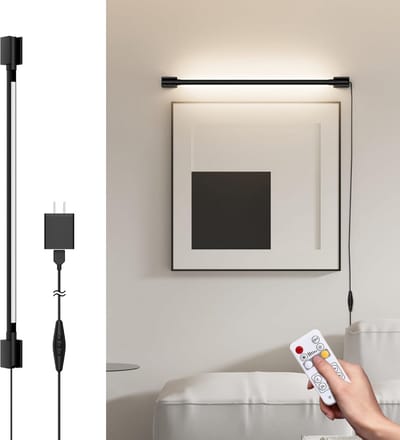 Wandlamp Binnen met Snoer - Wandlamp met Stekker voor Binnen - met Dimbare Schakelaar - Industrieel en Vintage - Slaapkamer Bedlampje Lichtarmatuur