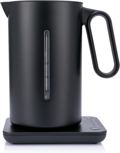 Waterkoker 1.25 liter - 2200 watt - 5 temperatuurinstellingen - dubbele wand isolatie - met warmhoudfunctie en waterpeilindicator