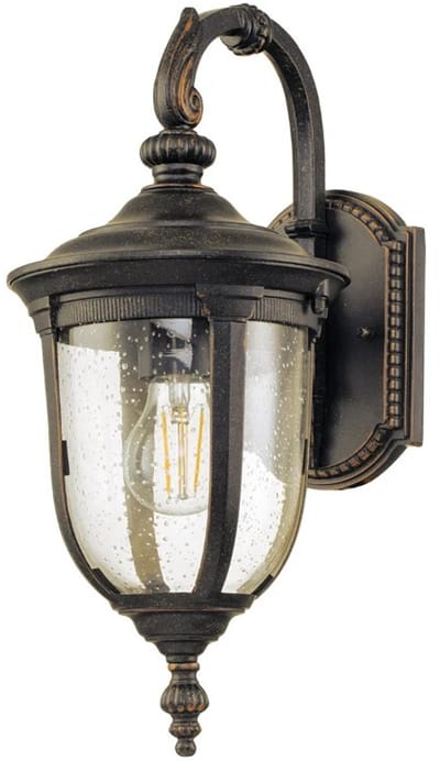 Elstead Lighting LED Wand Buitenlamp Cleveland | 1X E27 Max 60W | IP44 | Dimbaar | Weathered Bronze