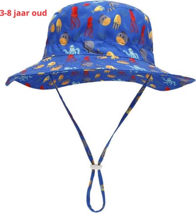 Livano Zonnehoed - Reishoed - UV Beschermende Hoed - Bucket Hat - Festival - Pet - Hoedje Voor Kinderen - Hoofdbescherming - Grijs - 3-8 Jaar