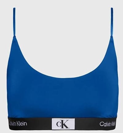 Calvin Klein Bralette CK96 – Limoges Blauw – Gerecycled Nylon – Dames – Elastische Onderboord – Verstelbare Bandjes - L