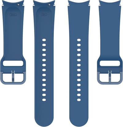 Siliconen bandje - geschikt voor Samsung Galaxy Watch 7 / Watch FE / Watch 6 / Watch 6 Classic / Watch 5 / Watch 5 Pro / Watch 4 / Watch 4 Classic - maat S / M - marineblauw