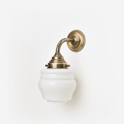 Wandlamp Bloemknop Curve Brons - Art Deco Trade