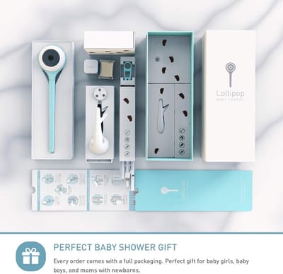 Slimme WiFi Babycamera met Geluidsdetectie, Huilherkenning en Slaapanalyse (Turquoise)