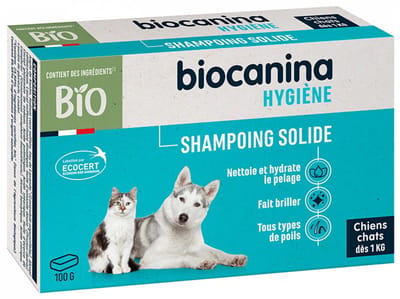 Biocanina Hygiëne Vaste Shampoo voor Honden en Katten Bio 100 g