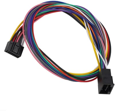 Jhubersproducts - 16Pin Auto Stereo Radio ISO Kabelboomverlenging - 60 cm kabel - Eenvoudige installatie - Kleurrijk - Compatibel met Android-speler -
