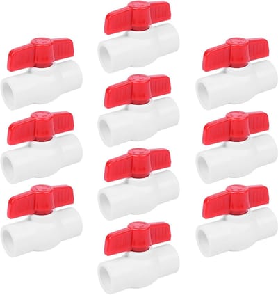 PVC Kogelkraan Socket Afsluitklep 1/2 Inch (6/10 Stuks)