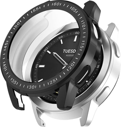 Strap-it Zacht TPI bescherm hoesje / case - geschikt voor Xiaomi Watch S3 - zwart
