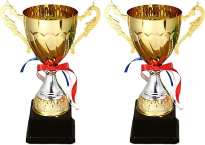 Speeltrofeeën Set - Prijzen Bekers - Sport Wedstrijden - Gouden Plating - 24 x 14 cm - Goud
