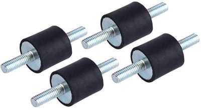 Trillingsdemper 4 Stuks - Rubberen Dempers 20x20mm - Tapeind - Scheursterkte >45N/mm - Demping voor Apparatuur - Stabiliteit onder Krachten - Dempingselement
