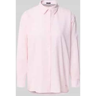 relaxed fit overhemdblouse van mix van katoen en linnen model 'BERNANY'