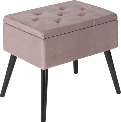 Opbergbank 50x35x45cm Roze - Met opbergruimte, Opbergbank Poef en Opbergbox hocker - Voor Dagelijks Gebruik, Thuis en Professioneel Gebruik