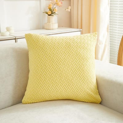 1 stuks Vierkante Kussenhoes Rits Enkelzijdig Effen Kleur Kussensloop voor Woonkamer Slaapkamer Bank Zonder Kussenkern Woondecoratie 45x45cm