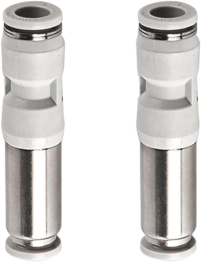 Terugslagklep - Luchtleiding connector - Gasstroom regelen - Eenvoudige push-in - 8mm - Zilver