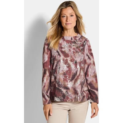 Sweatshirt in metallic look - meerkleurig / gedess. - Gr. 42 van Goldner Fashion