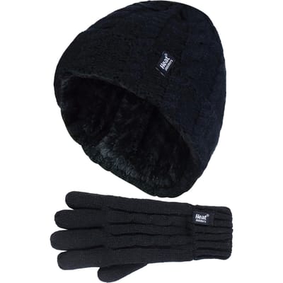 Heat Holders Kabelgebreide warme mutshandschoenenset voor meisjes - BS3P14