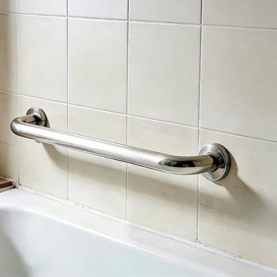 Veiligheidshandgreep Badkamer - Steunrail Douche - Veiligheid Thuis - Roestvrij Staal - 50 cm - Zilver