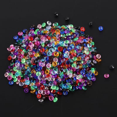 5000 pièces DIY Confettis Diamants Acryliques Pointus Gemmes pour Fête de Mariage (Mixtz) blue