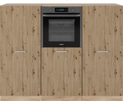 Vicco R-Line Keukenblok – 180 cm zonder werkblad Artisanaal eiken/Goudkraft eiken