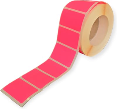 Sticker - "FLUOR PINK (ROZE)" - Etiketten - 36x25mm - 1000 Stuks - Sluitzegel - Sluitsticker - Premium Kwaliteit