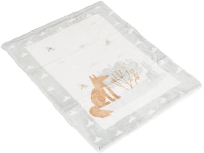 Cangaroo Sherpa Little Friends Grey 80 x 110 cm Wiegdeken