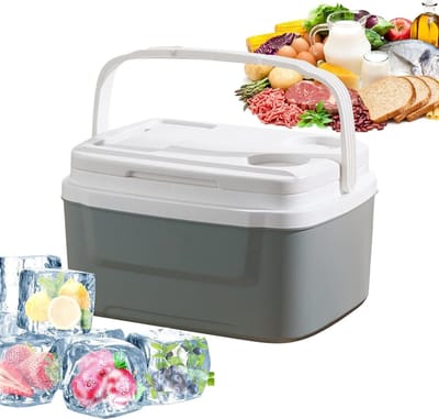 Campingkoelbox - Outdoor koeler - Verse producten bewaren - Hittebestendige constructie - 8 liter - Cyaan Blauw