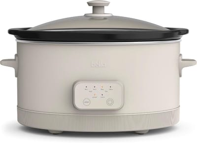 Programmeerbare Slowcooker 6.0 Liter met Keramische Antiaanbaklaag en Automatische Warmhoudfunctie