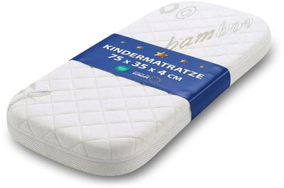 co-sleeper matras 35x75 cm voor wieg babybed reiswieg Mosesmand draagmand ledikant kinderwagen baby ovaal pasgeboren zuigeling comfortabel – ademend & wasbaar 75 x 35 Oeko-Tex