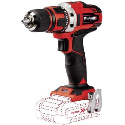 Einhell Accu Boor-/Schroefmachine TE-CD 18/40 Li Solo - Power X-Change - 18 V/Li-Ion - 40 Nm - 0-400/0-1.500 t/min - 13 mm snelspanboorkop - Elektronische snelheidsregeling - Excl. accu en lader