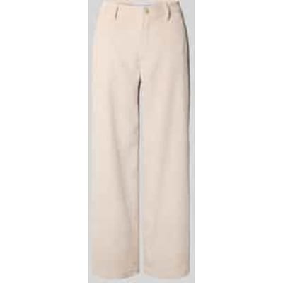 Straight leg corduroy broek met ceintuurlussen, model 'YUKI'