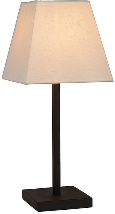 Atmooz - Tafellamp Buranella - Slaapkamer / Woonkamer - Industrieel - Zwart en witte kap - Hoogte 47cm - Metaal