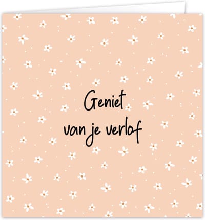 Kaart verlof - Wenskaart dubbel 'geniet van je verlof' inclusief envelop - zwangerschapsverlof