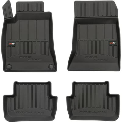 Frogum No.77 Automat / Vloermat - 3D Pasvorm - Geschikt voor Mercedes CLA Shooting Brake X117 2013-2019 - TPE Rubber - 4-delig - Hoge Rand 6cm - Zwart