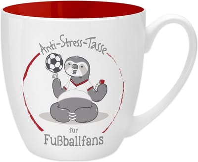Anti-stress Mok Motief Voetbalfan - 45 cl - New Bone China - Cadeau voor Voetbalfans