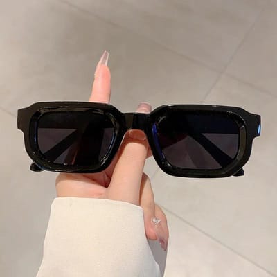 Lunettes de Soleil Polarisées Protection UV Légères Confortables Durables Haute Qualité Rétro Élégantes Haut de Gamme Homme Femme 1PC black