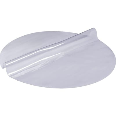 Protection de Table Transparente, Housse de Table Ronde 48 pouces/1230 mm, Nappe en Plastique PVC Épaisseur 1,5 mm, Protection de Bureau Imperméable pour Bureau d'Écriture,