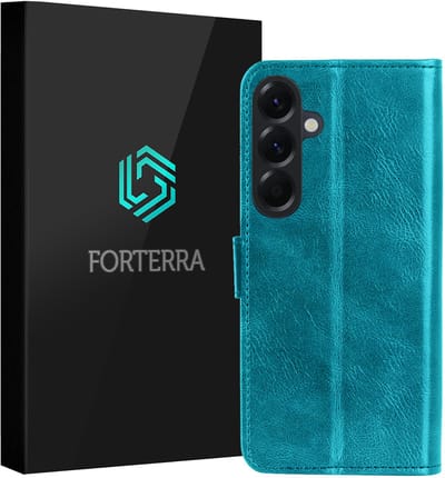 Hoesje Geschikt voor Samsung Galaxy A37 - Luxe Bookcase - Walletcase Hoes - Portemonnee - Cover - Turquoise
