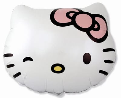 Folieballon - Hello Kitty - shape hoofd - 51x62cm