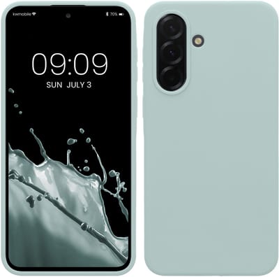 kwmobile telefoonhoesje geschikt voor Samsung Galaxy A37 5G - Hoesje met siliconen coating - Smartphone case in cool mint