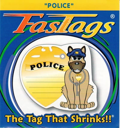 FasTags Hondenpenning om zelf te maken ‘Police’
