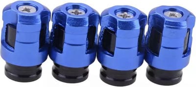 TT-products ventieldoppen Screw-on Dark Blue aluminium 4 stuks donkerblauw