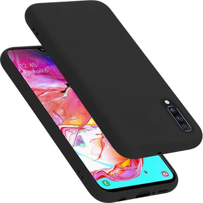 Cadorabo Hoesje geschikt voor Samsung Galaxy A70 / A70s in LIQUID ZWART - Beschermhoes gemaakt van flexibel TPU silicone Case Cover