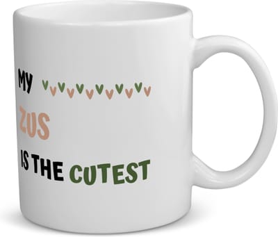 Akyol - my zus is the cutest koffiemok - theemok - Zus - schattige zus - verjaardagscadeau - verjaardag - cadeau - cadeautje voor zus - zus artikelen - kado - geschenk - gift - 350 ML inhoud