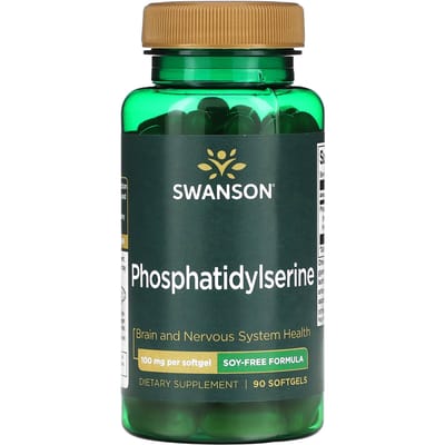 Fosfatidylserine, Sojavrije Formule, 100 mg, 90 Softgels