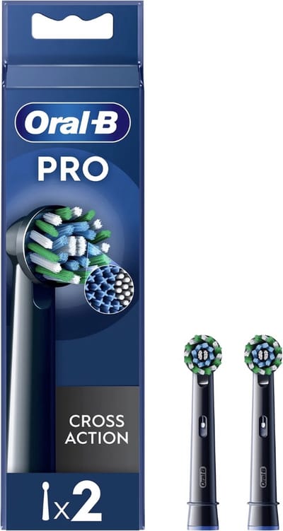 Oral B Opzetborstels PRO Cross Action Zwart - 2 stuks