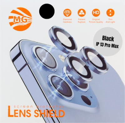 Geschikt Voor iPhone 13 Pro Max Camera Lens Protector - Zwart - Eenvoudige Installatie - Camera Protector iPhone 13 Pro Max - Roestvrij Staal - Gehard Glas - Screenprotector